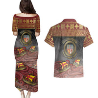 Danish Empire Couples Matching Puletasi and Hawaiian Shirt Kalmar Union With Viking Patterns - Wonder Print Shop
