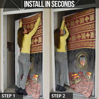 Danish Empire Door Cover Kalmar Union With Viking Patterns - Wonder Print Shop
