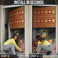 Danish Empire Door Cover Kalmar Union With Viking Patterns - Wonder Print Shop