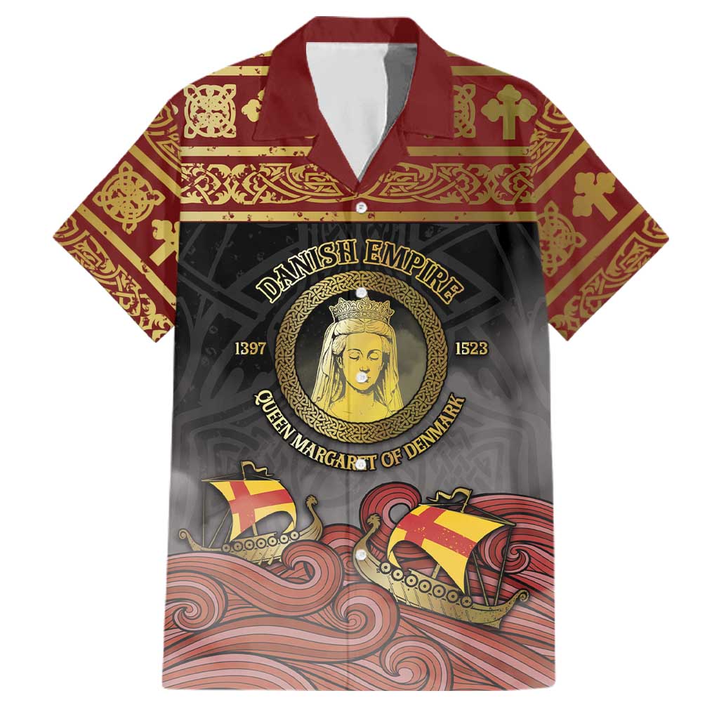Danish Empire Family Matching Puletasi and Hawaiian Shirt Kalmar Union With Viking Patterns - Wonder Print Shop