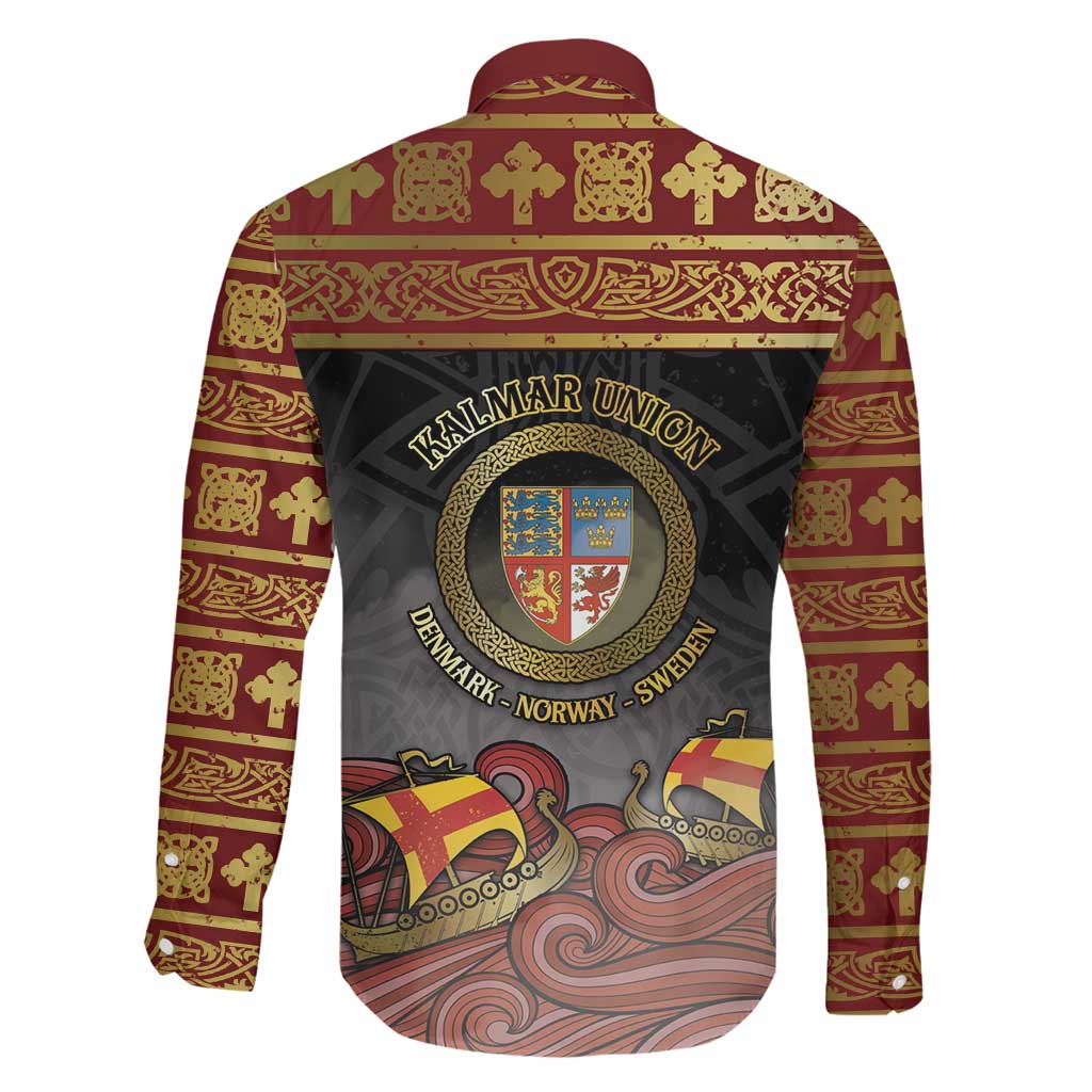 Danish Empire Family Matching Puletasi and Hawaiian Shirt Kalmar Union With Viking Patterns - Wonder Print Shop