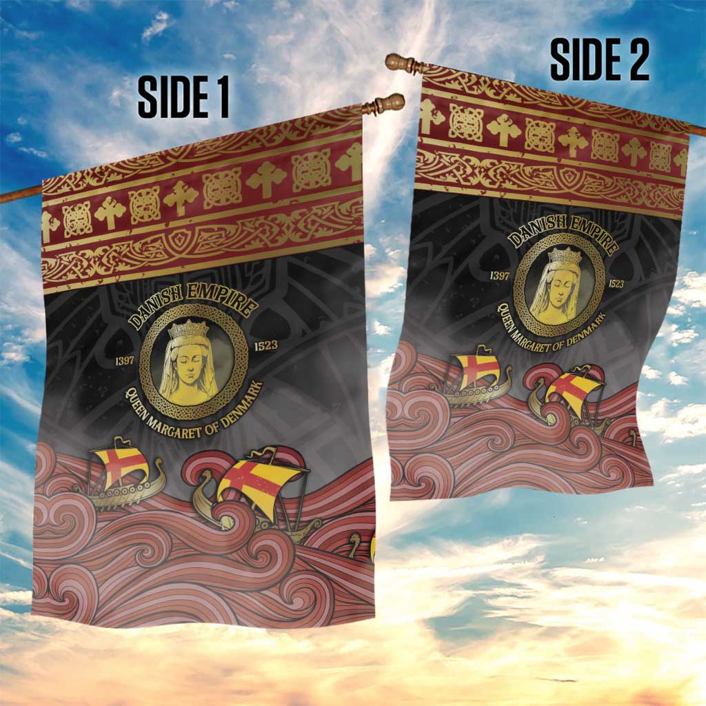 Danish Empire Garden Flag Kalmar Union With Viking Patterns - Wonder Print Shop
