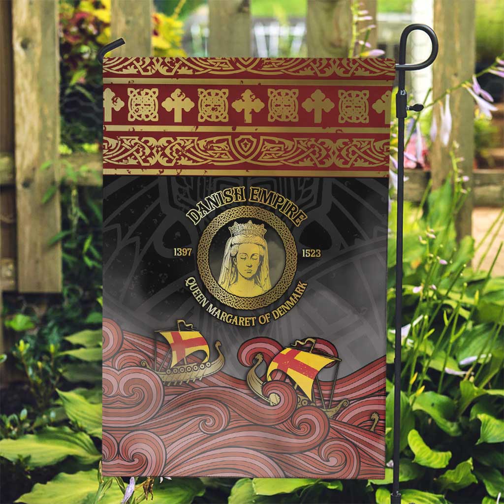 Danish Empire Garden Flag Kalmar Union With Viking Patterns - Wonder Print Shop
