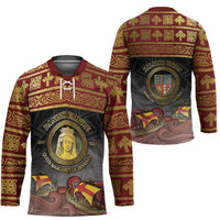 Danish Empire Hockey Jersey Kalmar Union With Viking Patterns - Wonder Print Shop
