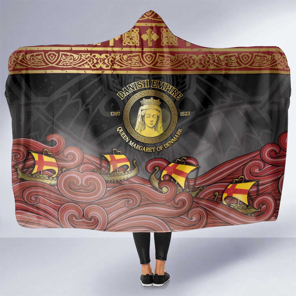 Danish Empire Hooded Blanket Kalmar Union With Viking Patterns - Wonder Print Shop