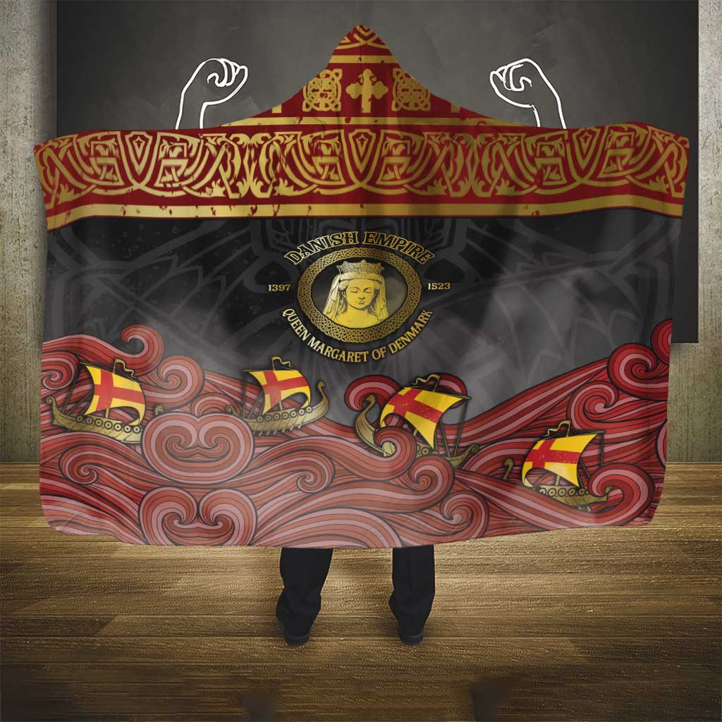 Danish Empire Hooded Blanket Kalmar Union With Viking Patterns - Wonder Print Shop
