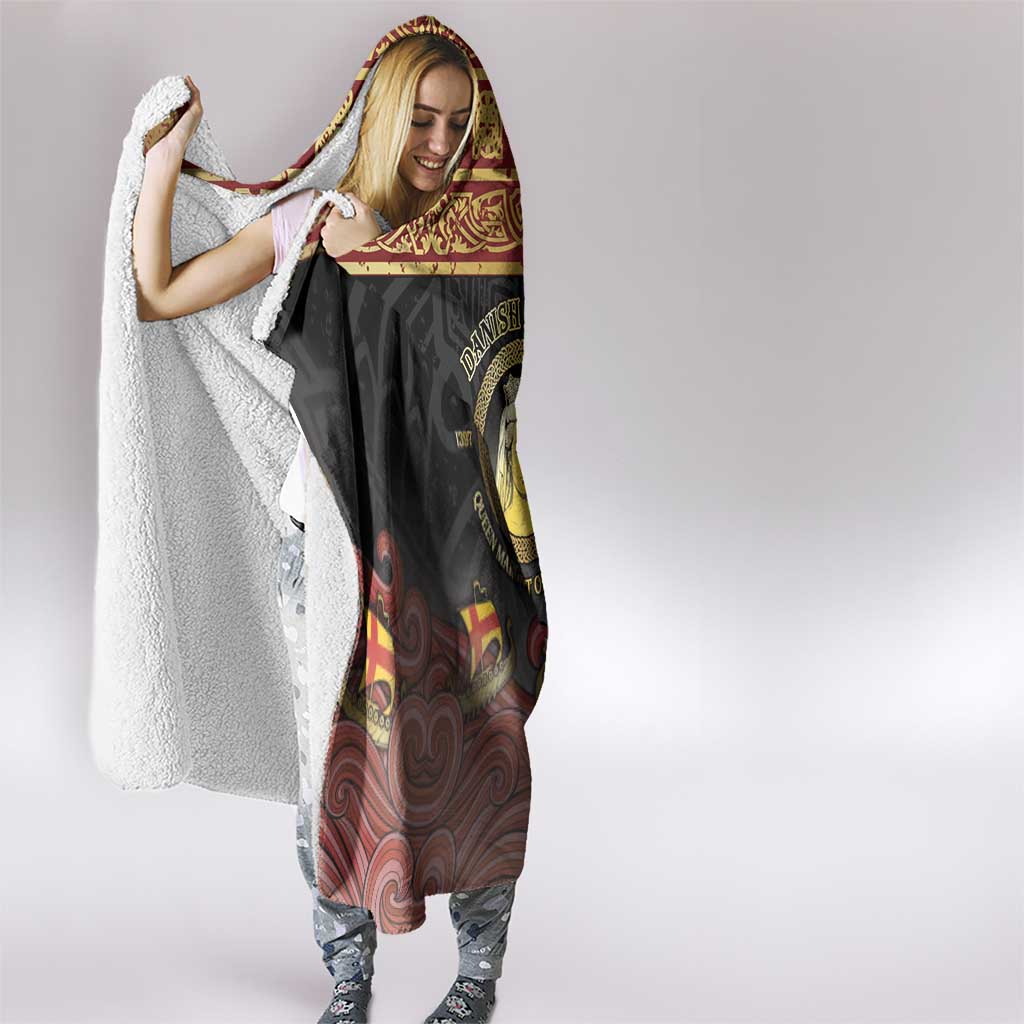 Danish Empire Hooded Blanket Kalmar Union With Viking Patterns - Wonder Print Shop