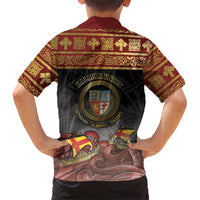 Danish Empire Kid Hawaiian Shirt Kalmar Union With Viking Patterns - Wonder Print Shop