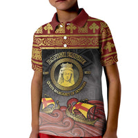 Danish Empire Kid Polo Shirt Kalmar Union With Viking Patterns - Wonder Print Shop