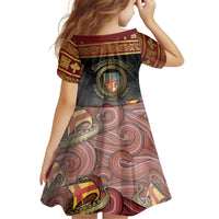 Danish Empire Kid Short Sleeve Dress Kalmar Union With Viking Patterns - Wonder Print Shop