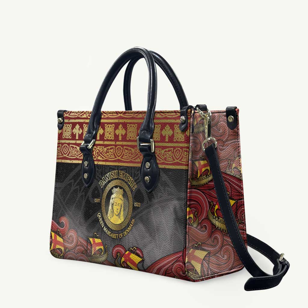 Danish Empire Leather Bag Kalmar Union With Viking Patterns - Wonder Print Shop