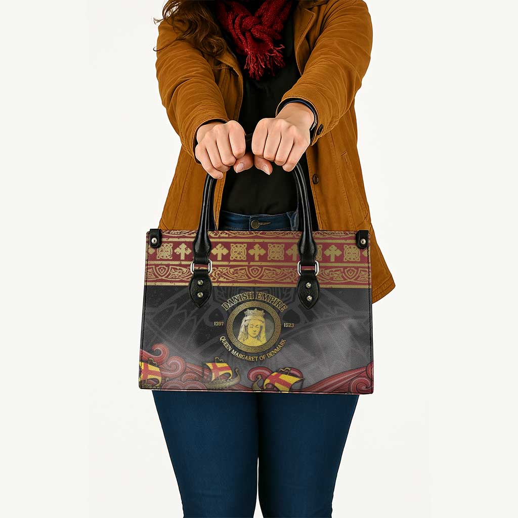 Danish Empire Leather Bag Kalmar Union With Viking Patterns - Wonder Print Shop