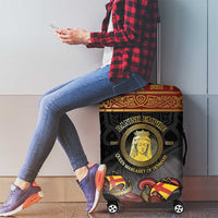 Danish Empire Luggage Cover Kalmar Union With Viking Patterns - Wonder Print Shop