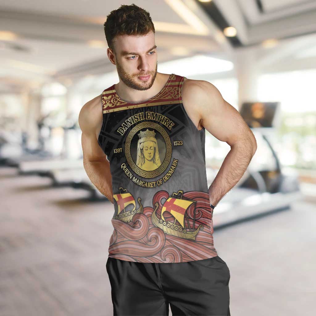 Danish Empire Men Tank Top Kalmar Union With Viking Patterns - Wonder Print Shop