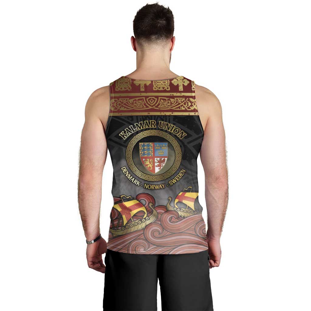 Danish Empire Men Tank Top Kalmar Union With Viking Patterns - Wonder Print Shop