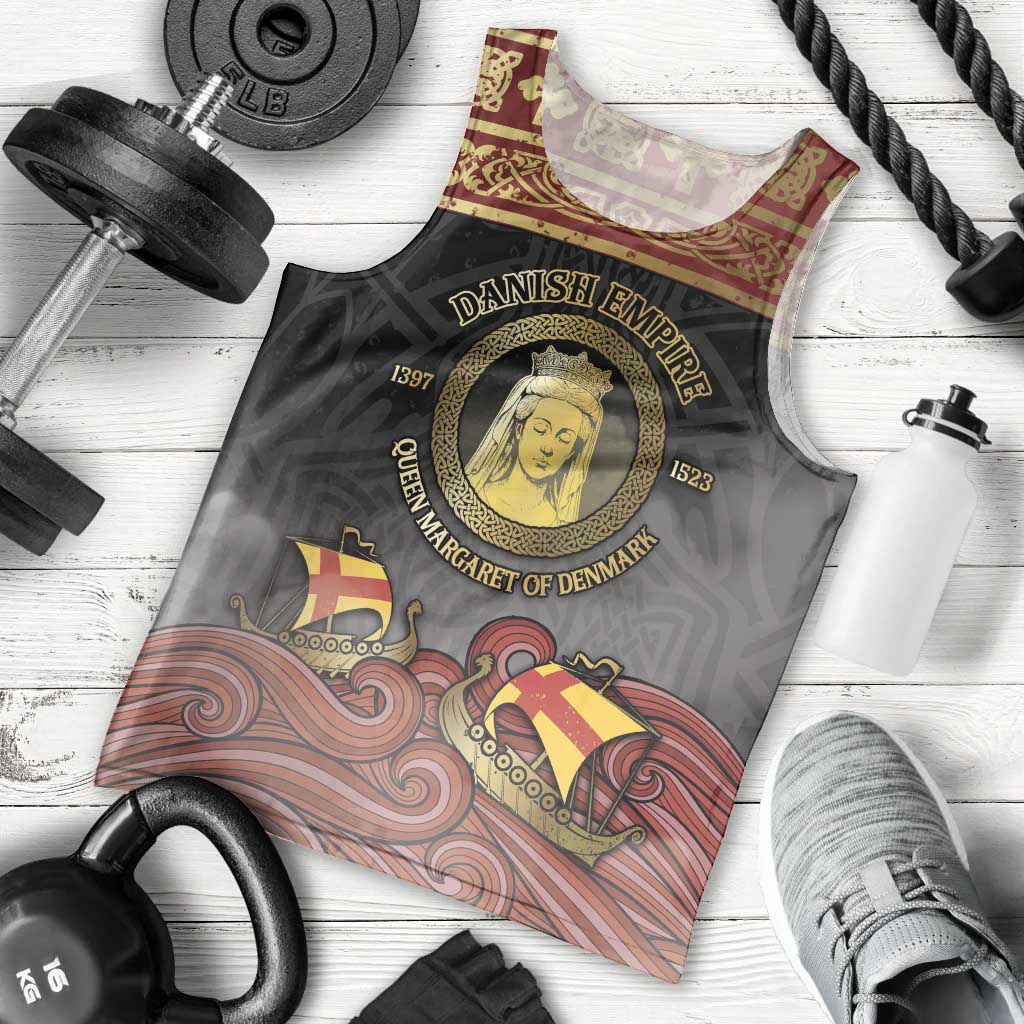 Danish Empire Men Tank Top Kalmar Union With Viking Patterns - Wonder Print Shop