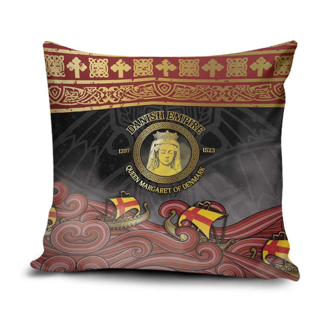 Danish Empire Pillow Cover Kalmar Union With Viking Patterns - Wonder Print Shop