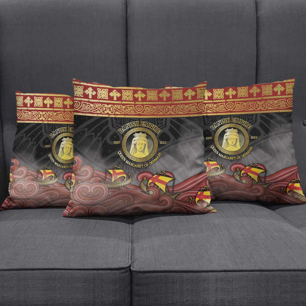 Danish Empire Pillow Cover Kalmar Union With Viking Patterns - Wonder Print Shop