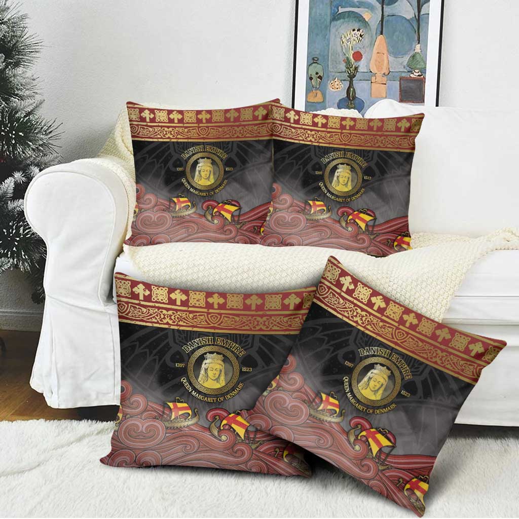 Danish Empire Pillow Cover Kalmar Union With Viking Patterns - Wonder Print Shop
