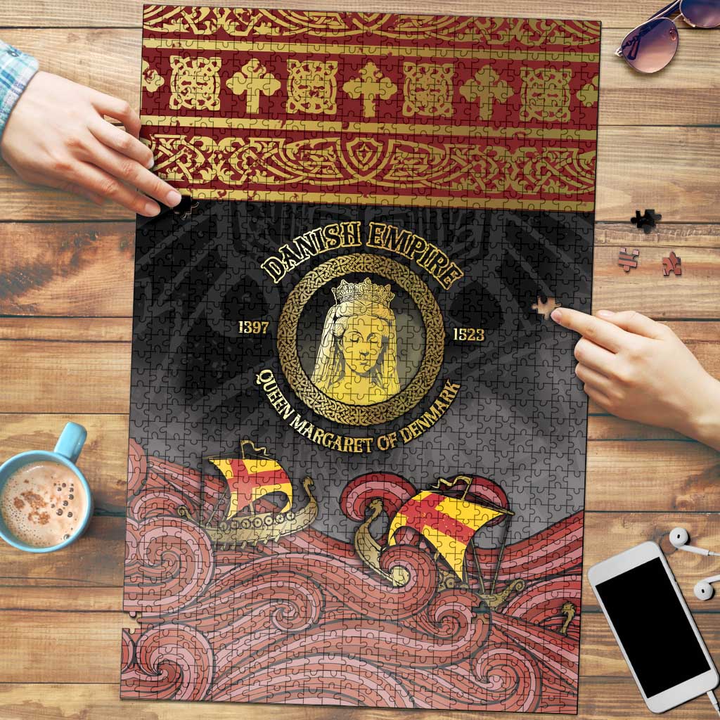 Danish Empire Puzzle Kalmar Union With Viking Patterns - Wonder Print Shop