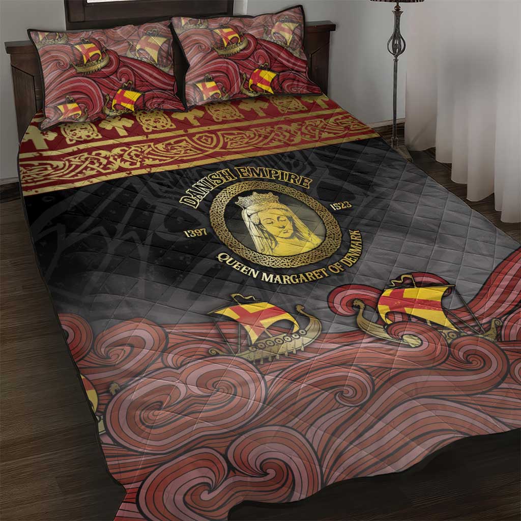 Danish Empire Quilt Bed Set Kalmar Union With Viking Patterns - Wonder Print Shop