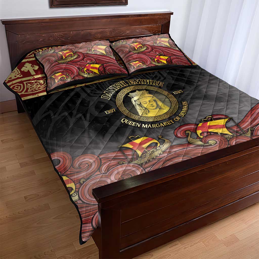 Danish Empire Quilt Bed Set Kalmar Union With Viking Patterns - Wonder Print Shop