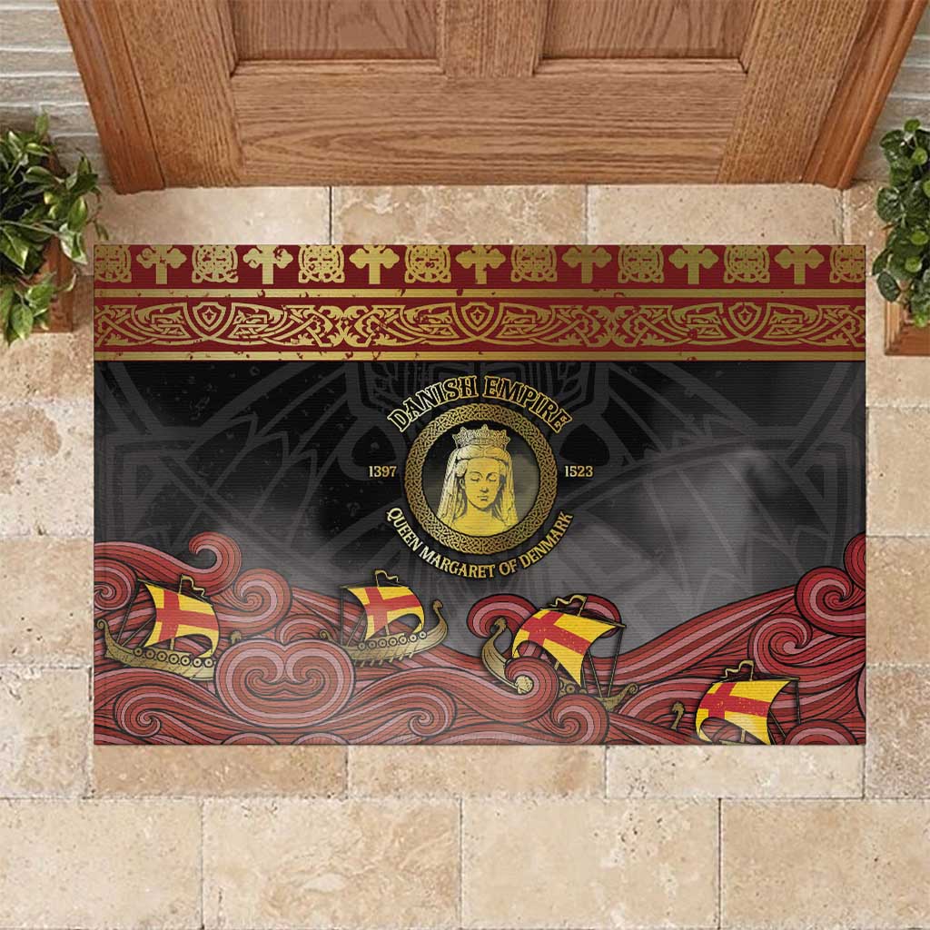 Danish Empire Rubber Doormat Kalmar Union With Viking Patterns - Wonder Print Shop