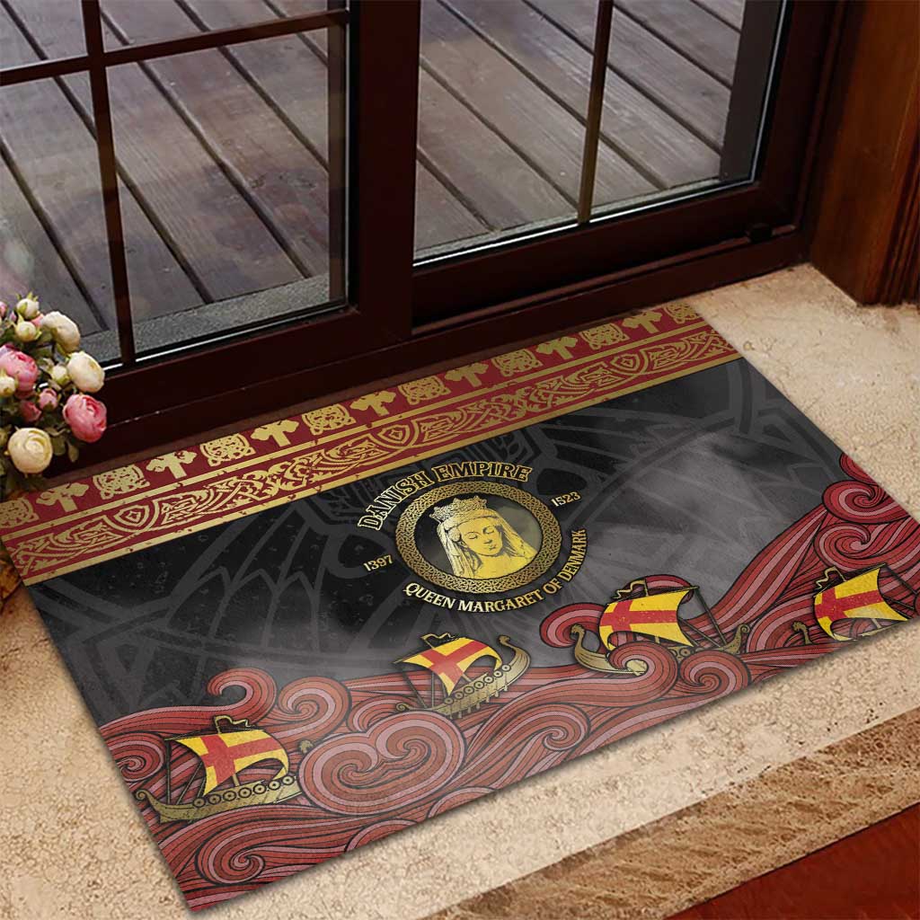 Danish Empire Rubber Doormat Kalmar Union With Viking Patterns - Wonder Print Shop
