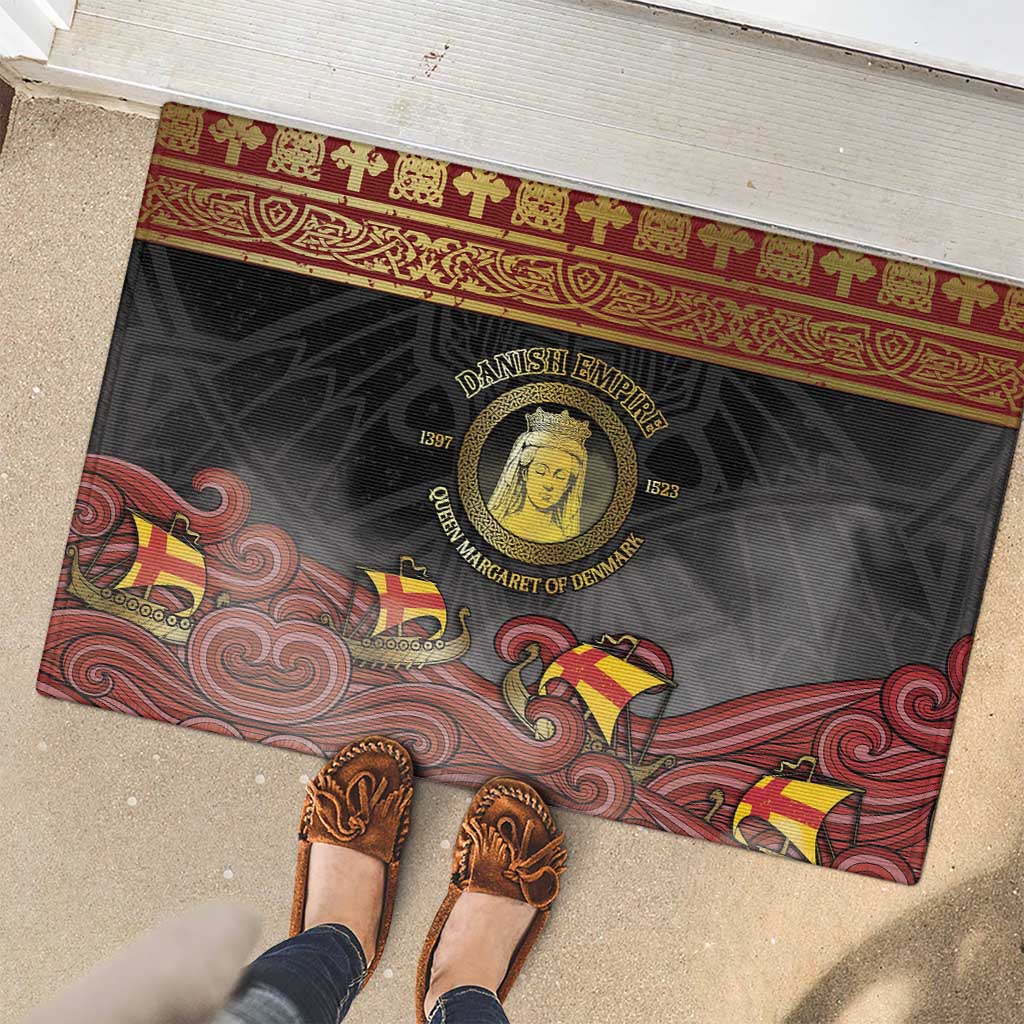 Danish Empire Rubber Doormat Kalmar Union With Viking Patterns - Wonder Print Shop