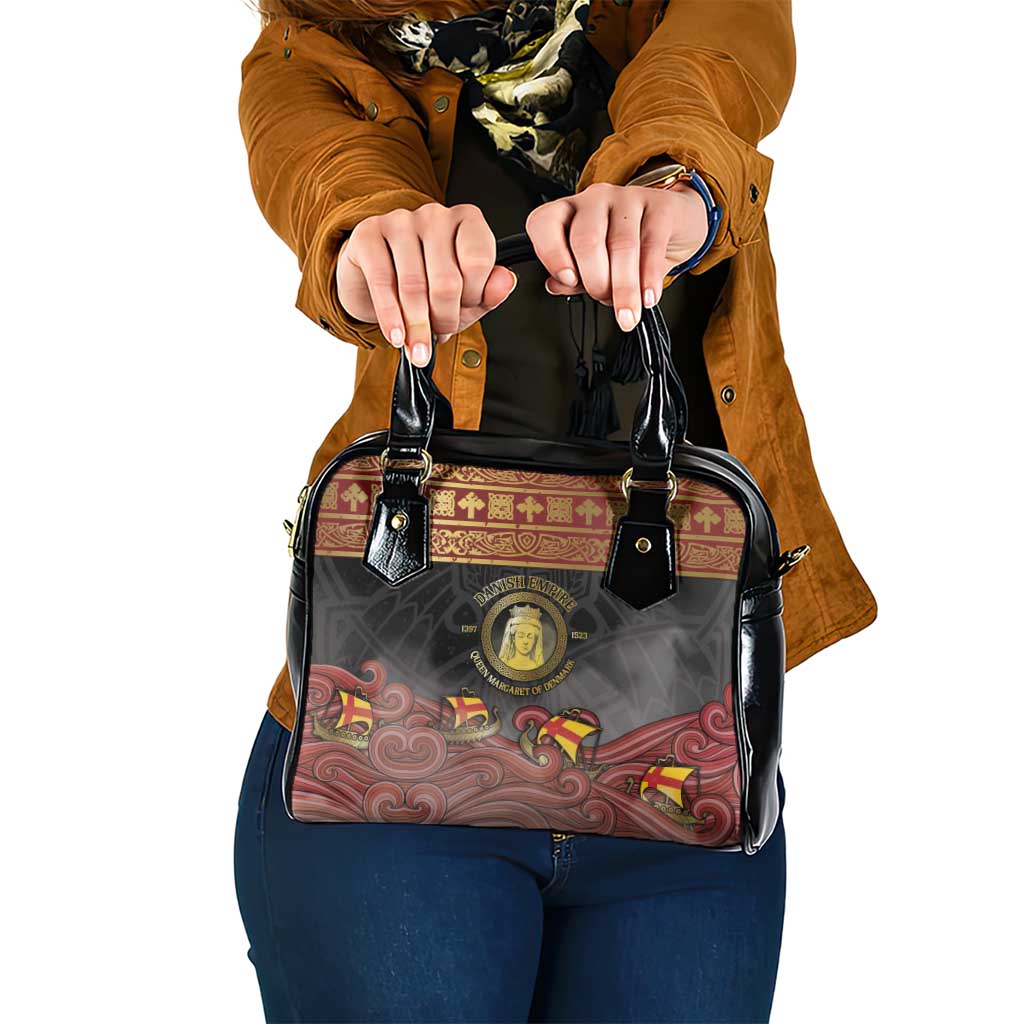 Danish Empire Shoulder Handbag Kalmar Union With Viking Patterns - Wonder Print Shop
