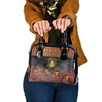 Danish Empire Shoulder Handbag Kalmar Union With Viking Patterns - Wonder Print Shop