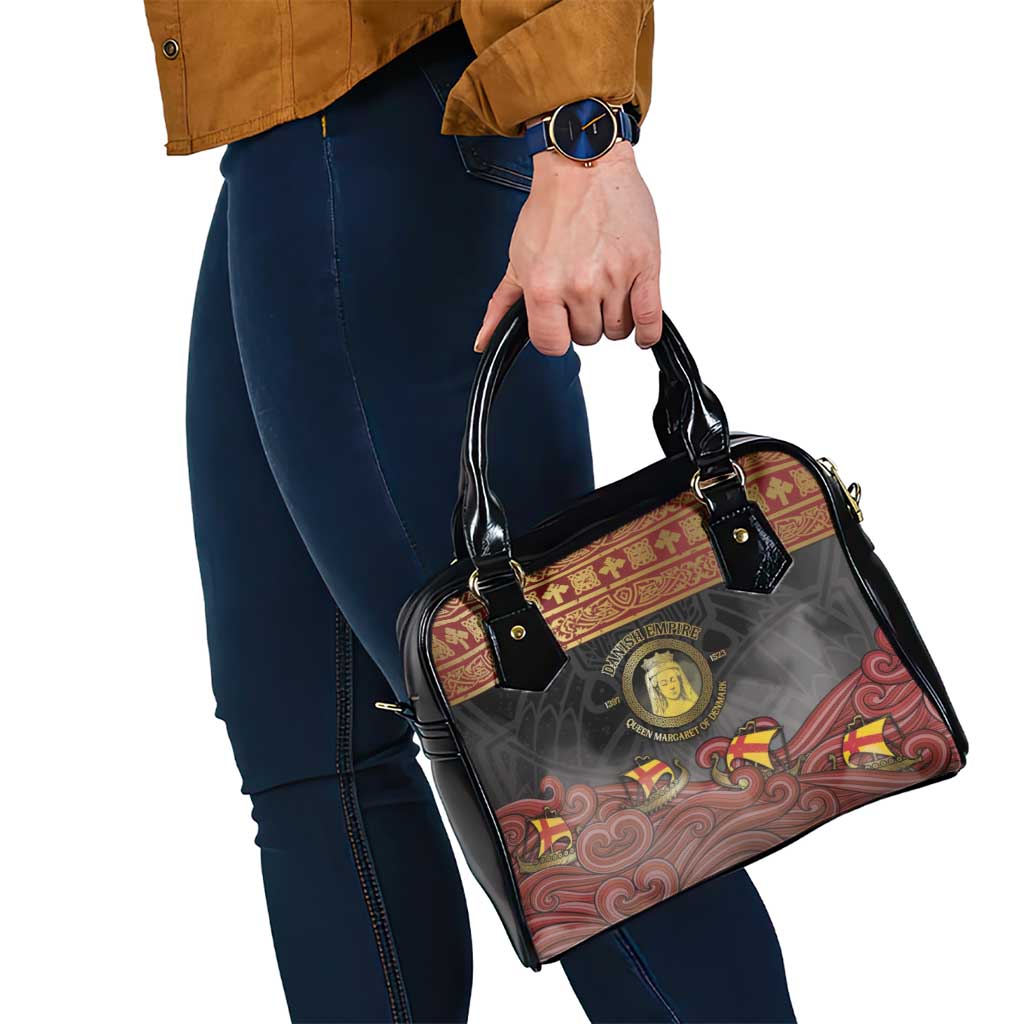 Danish Empire Shoulder Handbag Kalmar Union With Viking Patterns - Wonder Print Shop
