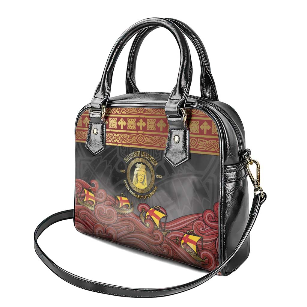 Danish Empire Shoulder Handbag Kalmar Union With Viking Patterns - Wonder Print Shop