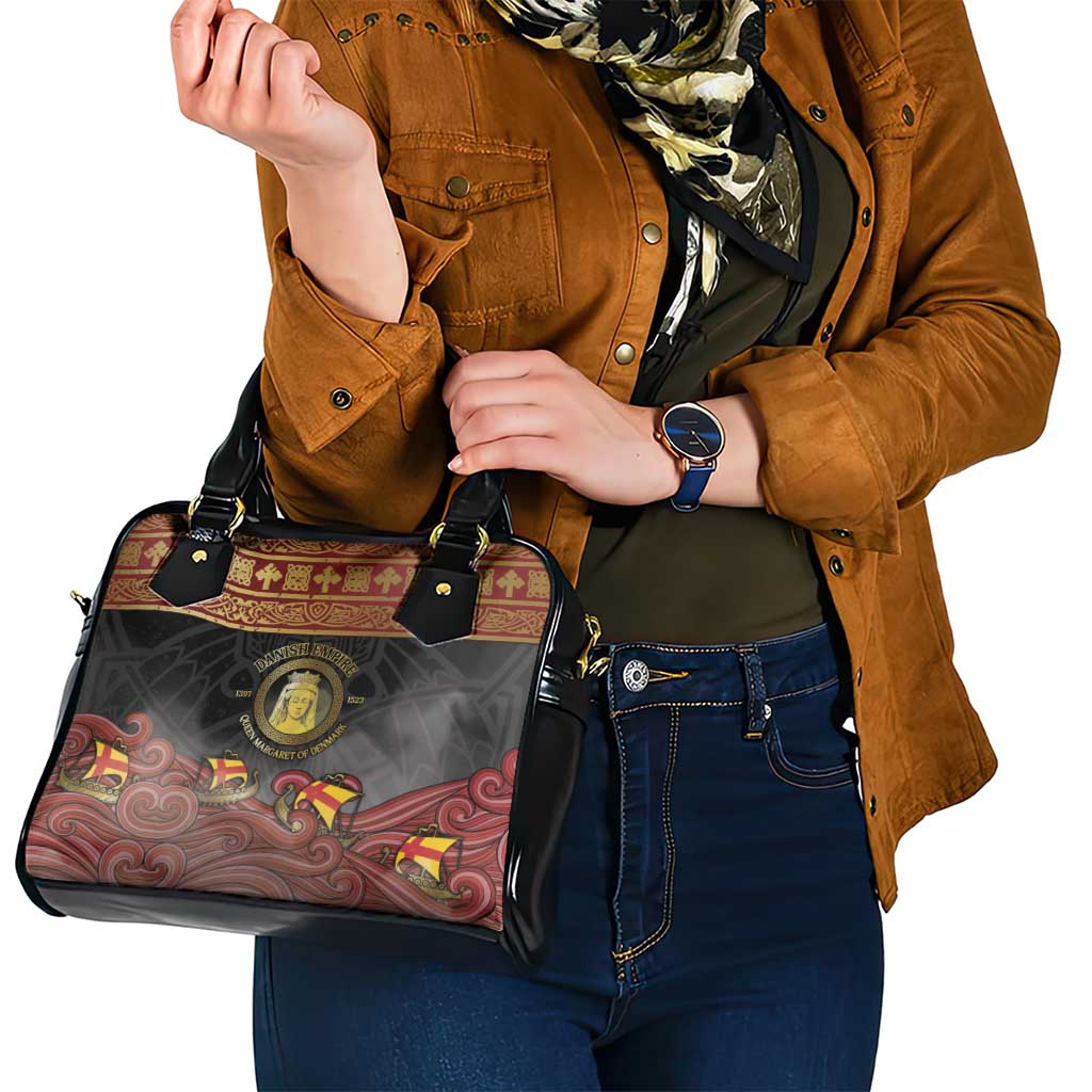 Danish Empire Shoulder Handbag Kalmar Union With Viking Patterns - Wonder Print Shop