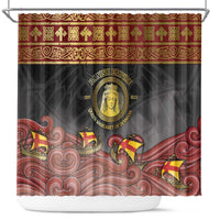 Danish Empire Shower Curtain Kalmar Union With Viking Patterns - Wonder Print Shop