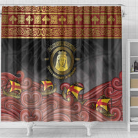Danish Empire Shower Curtain Kalmar Union With Viking Patterns - Wonder Print Shop