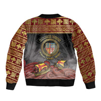 Danish Empire Sleeve Zip Bomber Jacket Kalmar Union With Viking Patterns - Wonder Print Shop