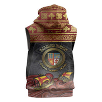 Danish Empire Sleeveless Hoodie Kalmar Union With Viking Patterns - Wonder Print Shop