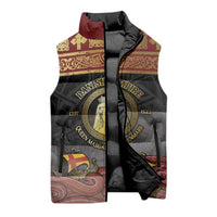 Danish Empire Sleeveless Puffer Jacket Kalmar Union With Viking Patterns - Wonder Print Shop