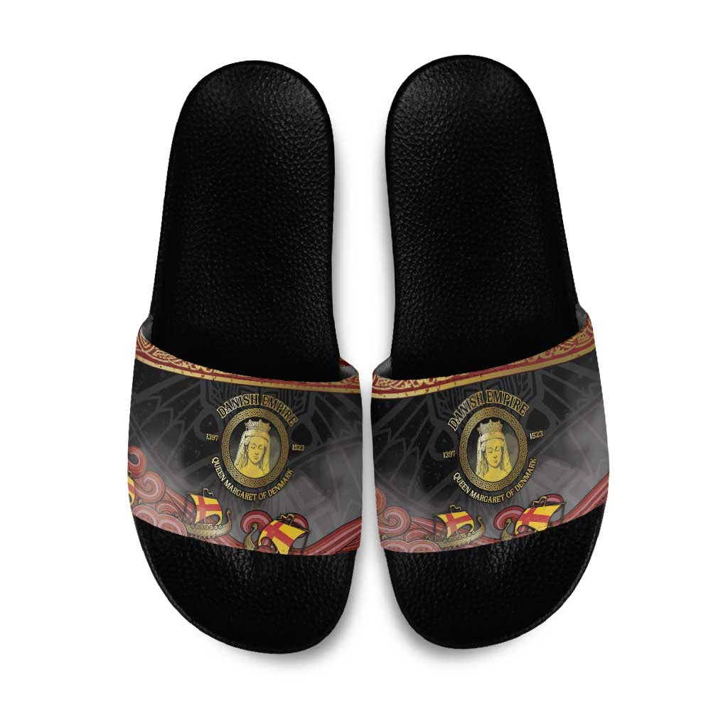 Danish Empire Slide Sandals Kalmar Union With Viking Patterns - Wonder Print Shop