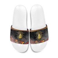 Danish Empire Slide Sandals Kalmar Union With Viking Patterns - Wonder Print Shop