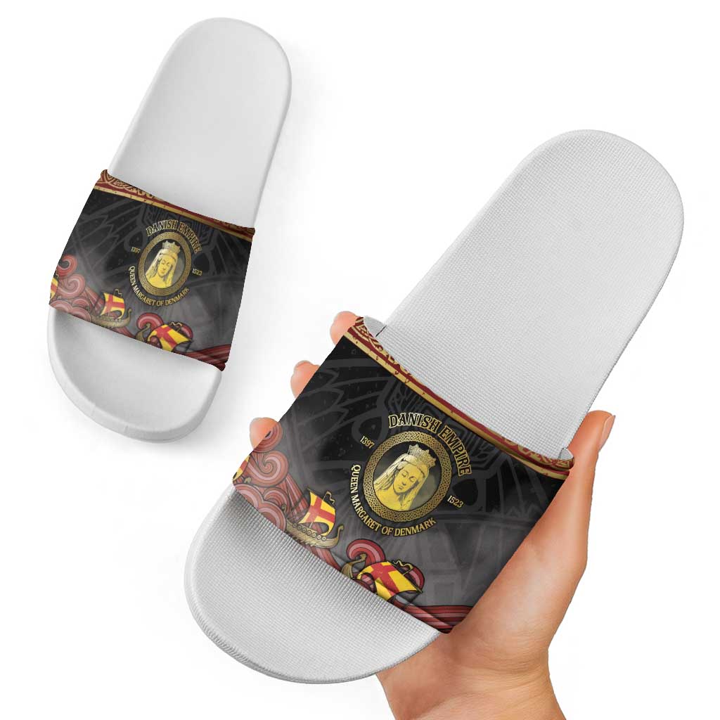 Danish Empire Slide Sandals Kalmar Union With Viking Patterns - Wonder Print Shop