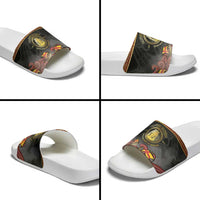 Danish Empire Slide Sandals Kalmar Union With Viking Patterns - Wonder Print Shop