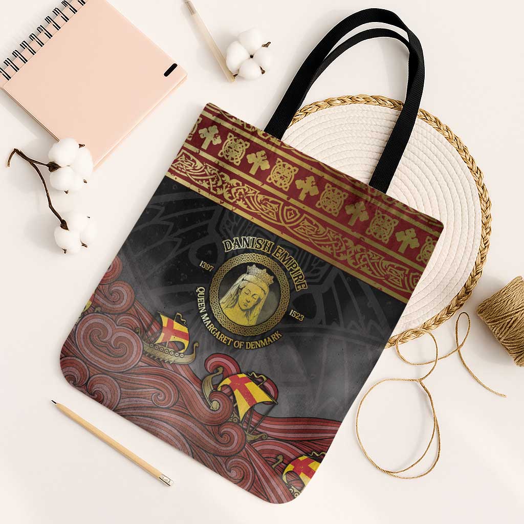 Danish Empire Tote Bag Kalmar Union With Viking Patterns - Wonder Print Shop