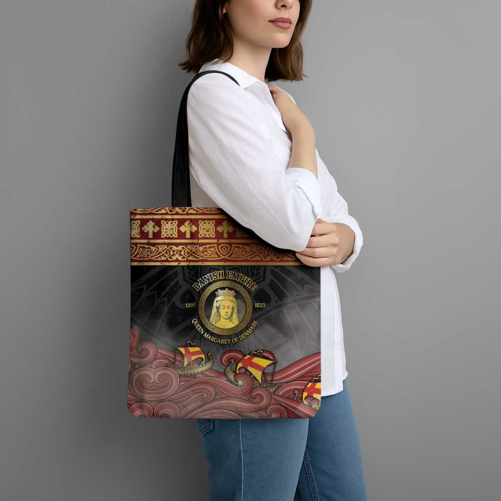 Danish Empire Tote Bag Kalmar Union With Viking Patterns - Wonder Print Shop