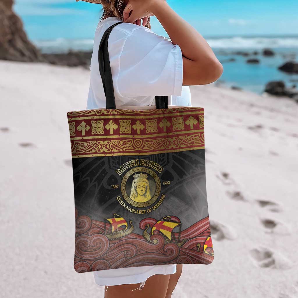 Danish Empire Tote Bag Kalmar Union With Viking Patterns - Wonder Print Shop