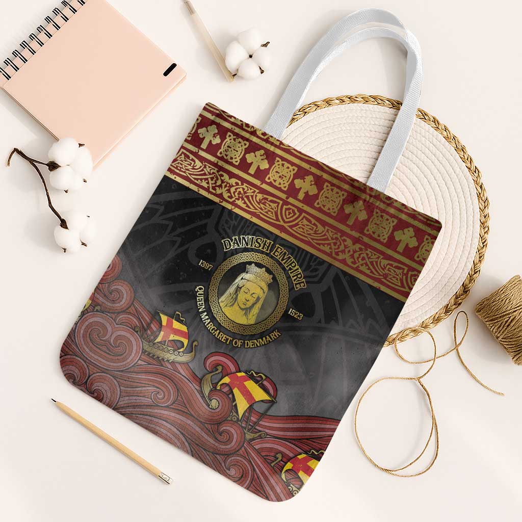 Danish Empire Tote Bag Kalmar Union With Viking Patterns - Wonder Print Shop