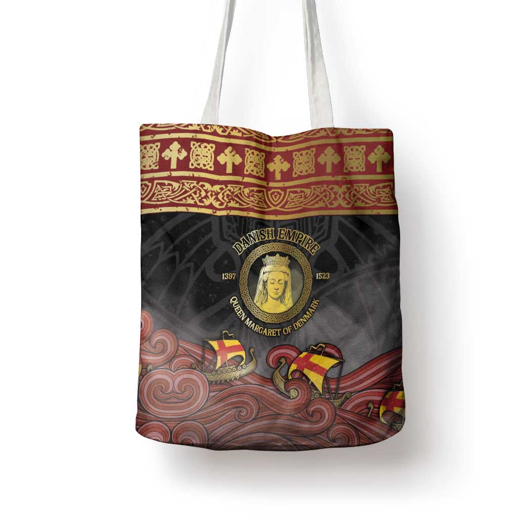 Danish Empire Tote Bag Kalmar Union With Viking Patterns - Wonder Print Shop