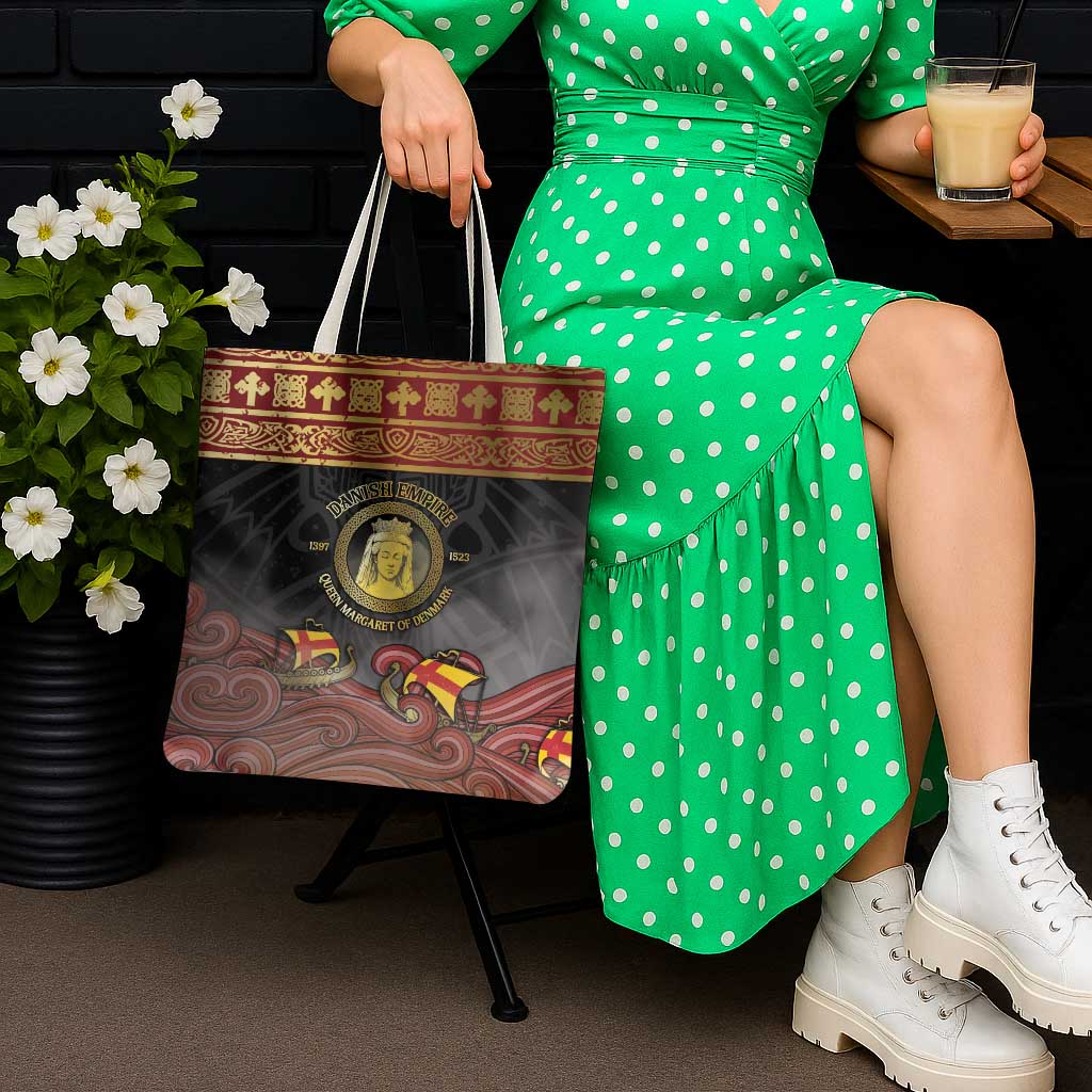 Danish Empire Tote Bag Kalmar Union With Viking Patterns - Wonder Print Shop