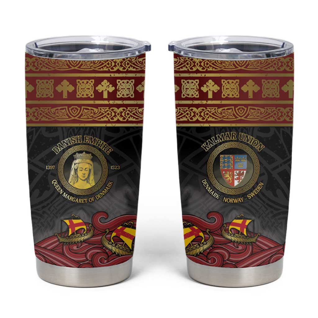 Danish Empire Tumbler Cup Kalmar Union With Viking Patterns - Wonder Print Shop